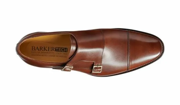 Barker Shoes Edison 8211 Dark Walnut Calf Monk Strap Dark Walnut Calf Monk Strap Mens