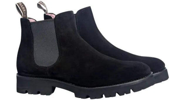 Barker Shoes Jenna 8211 Black Suede Black Suede Womens