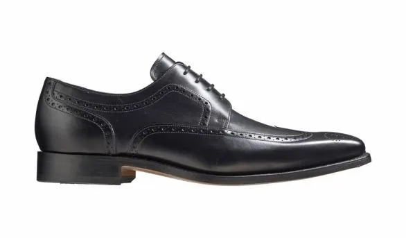 Barker Shoes Larry 8211 Black Calf Brogue Derby Shoe Black Calf Brogue Derby Shoe Mens