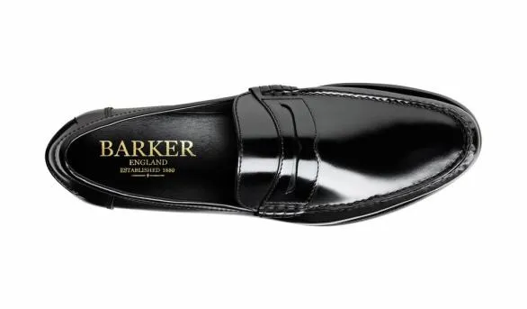 Barker Shoes Newington 8211 Black HiShine Black Hishine Mens