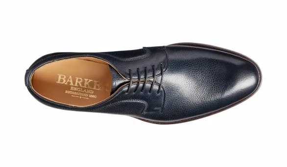 Barker Shoes Skye 8211 Navy Grain Derby Navy Grain Derby Mens