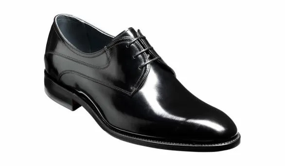 Barker Shoes Wickham 8211 Black HiShine Derby Black Hishine Derby Mens