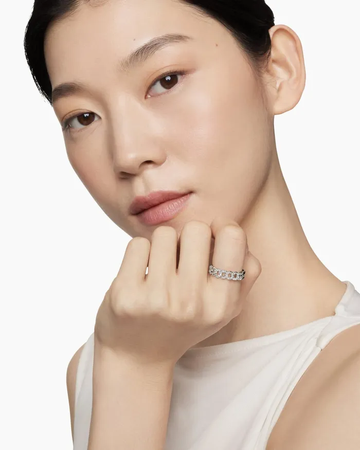 Belmont Curb Link Band Ring In Sterling Silver With Diamonds 5mm Women David Yurman Band Belmont Curb Link Band Ring In Sterling Silver With Diamonds 5mm Women David Yurman Band