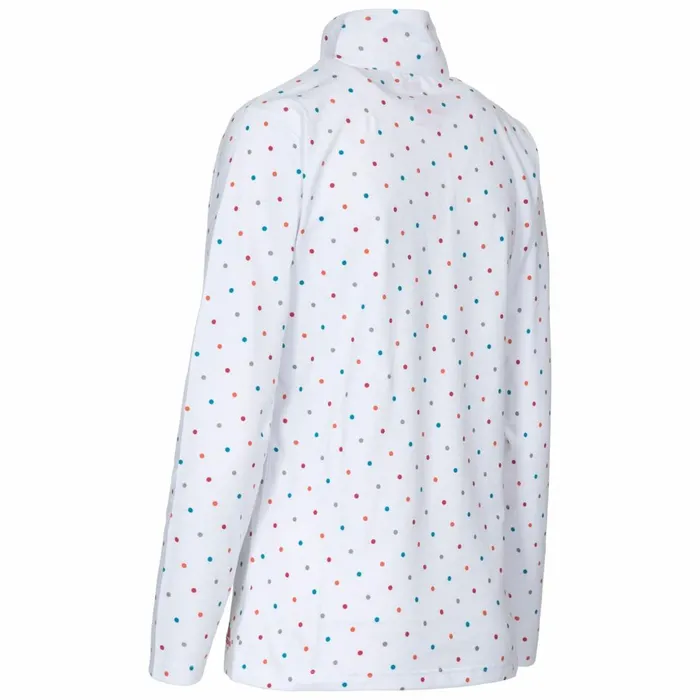 Betty II 12 Zip Long Sleeve Top Rainbow Spot Women Trespass Gym and Sports Tops Betty II 12 Zip Long Sleeve Top Rainbow Spot Women Trespass Gym and Sports Tops
