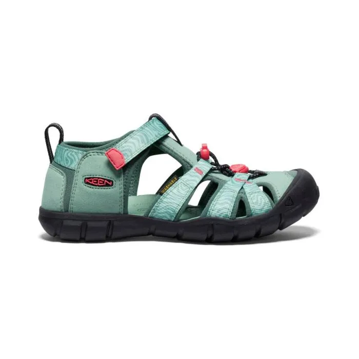 Big Kids039 Seacamp II CNX Granite GreenCayenne Sandal Kids KEEN Water