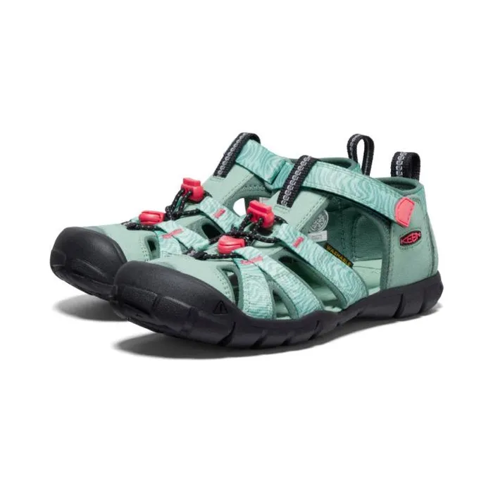 Big Kids039 Seacamp II CNX Granite GreenCayenne Sandal Kids KEEN Water Big Kids039 Seacamp II CNX Granite GreenCayenne Sandal Kids KEEN Water