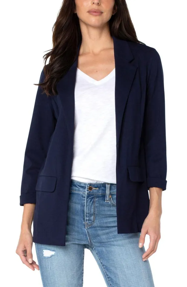 BLAZERS Women Liverpool Los Angeles BOYFRIEND BLAZER WITH PRINCESS DARTS Cadet Blue BLAZERS Women Liverpool Los Angeles BOYFRIEND BLAZER WITH PRINCESS DARTS Cadet Blue