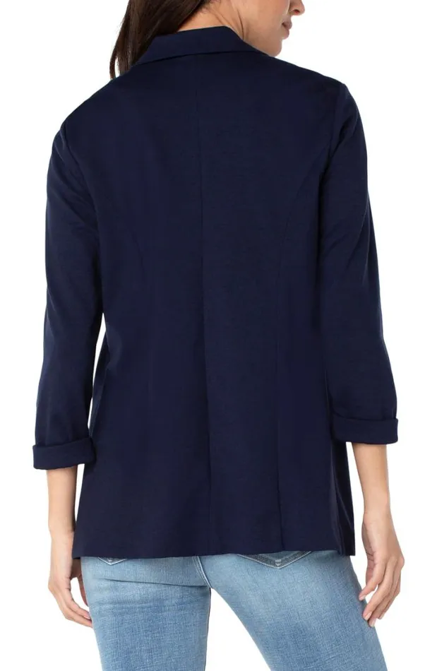 BLAZERS Women Liverpool Los Angeles BOYFRIEND BLAZER WITH PRINCESS DARTS Cadet Blue