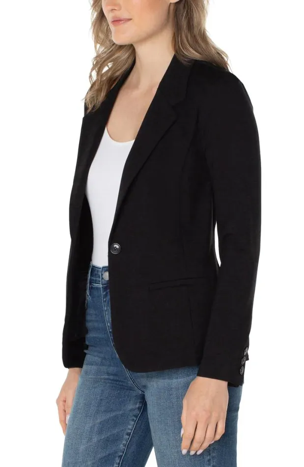 BLAZERS Women Liverpool Los Angeles FITTED BLAZER SUPER STRETCH PONTE Black