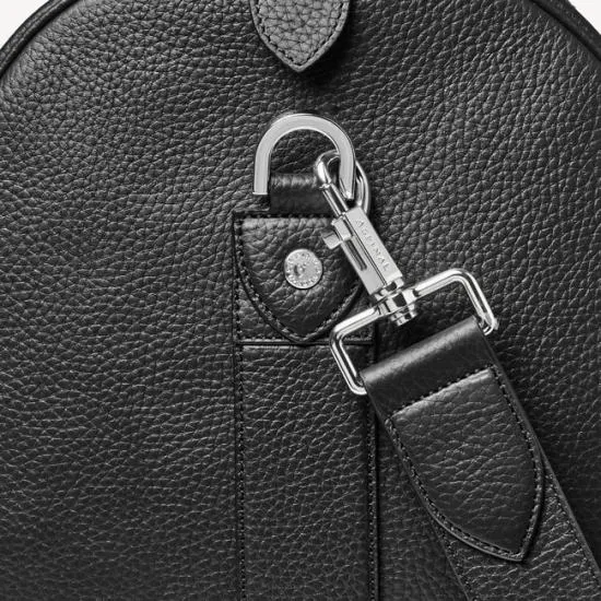 Boston Leather Travel Bag Black Pebble Men Aspinal Of London Travel Bags