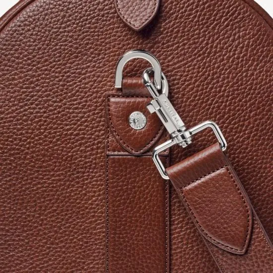 Boston Leather Travel Bag Tobacco Pebble Men Aspinal Of London Travel Bags