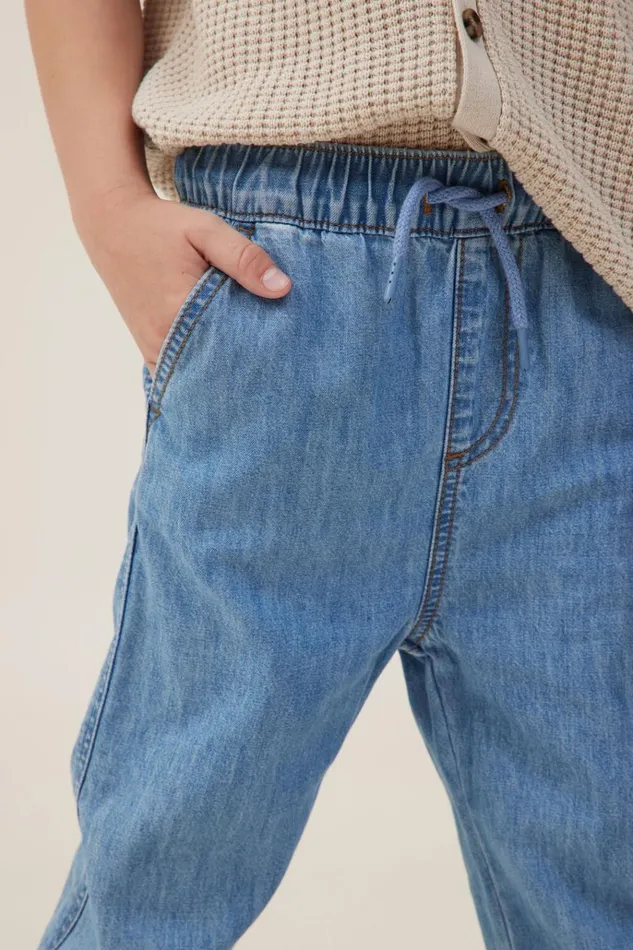 Boys Pants and Jeans Cotton On Will Cuffed Pant Byron Mid Blue Boys Pants and Jeans Cotton On Will Cuffed Pant Byron Mid Blue