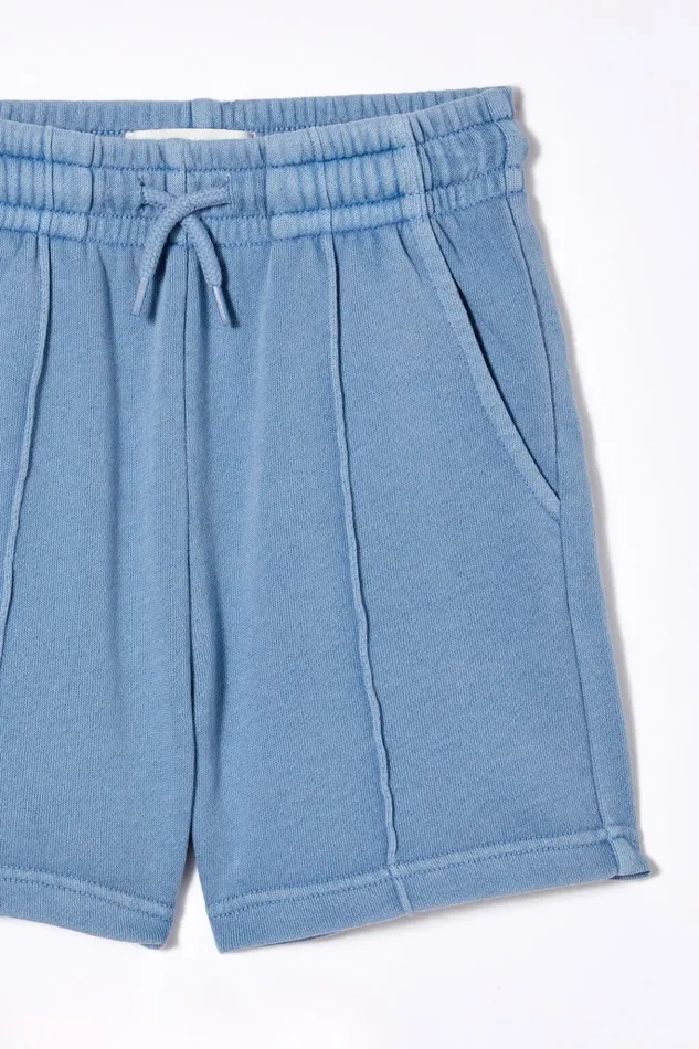 Boys Shorts Cotton On Henry Slouch Short Dusty Blue Garment Dye
