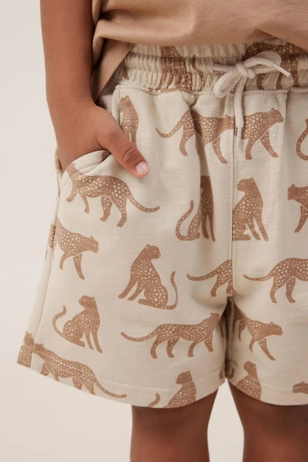 Boys Shorts Cotton On Henry Slouch Short Rainy Daytaupy Brown Cheetah Yardage