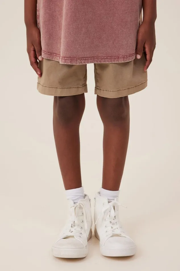 Boys Shorts Cotton On Will Chino Short Washed Stone