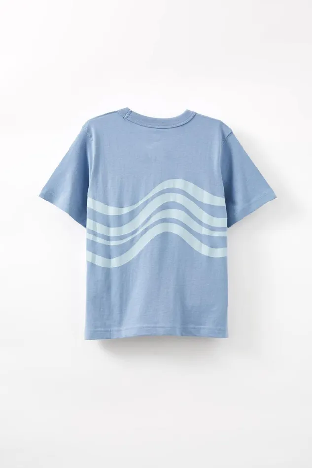Boys Tops and TShirts Cotton On Jonny Short Sleeve Print Tee Dusty Bluehappiness Comes In Waves Boys Tops and TShirts Cotton On Jonny Short Sleeve Print Tee Dusty Bluehappiness Comes In Waves