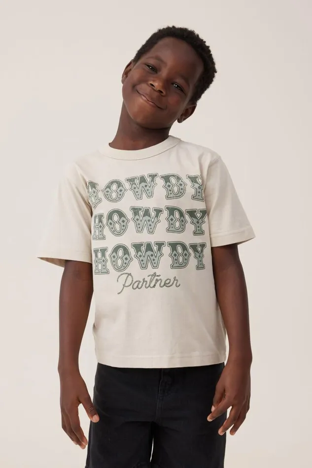 Boys Tops and TShirts Cotton On Jonny Short Sleeve Print Tee Rainy Dayhowdy Howdy Howdy Boys Tops and TShirts Cotton On Jonny Short Sleeve Print Tee Rainy Dayhowdy Howdy Howdy
