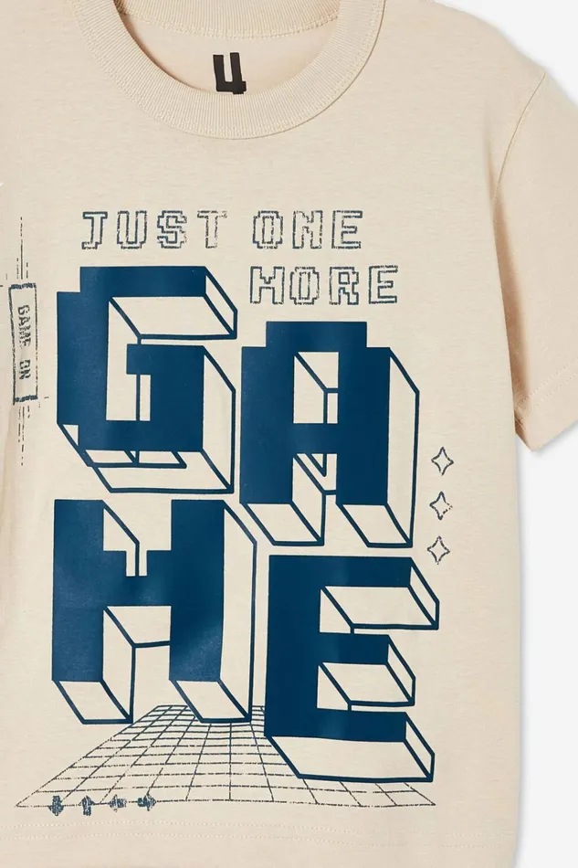 Boys Tops and TShirts Cotton On Jonny Short Sleeve Print Tee Rainy Dayjust One More Game Boys Tops and TShirts Cotton On Jonny Short Sleeve Print Tee Rainy Dayjust One More Game