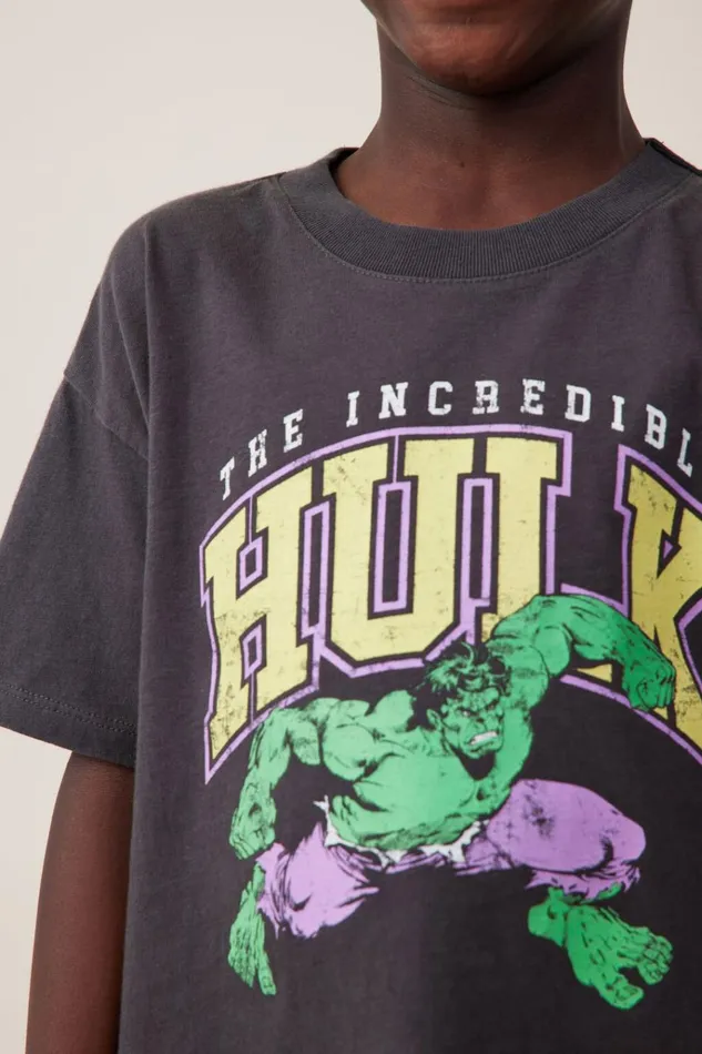 Boys Tops and TShirts Cotton On License Drop Shoulder Short Sleeve Tee Lcn Mar Phantomhulk Fist Increidible Boys Tops and TShirts Cotton On License Drop Shoulder Short Sleeve Tee Lcn Mar Phantomhulk Fist Increidible