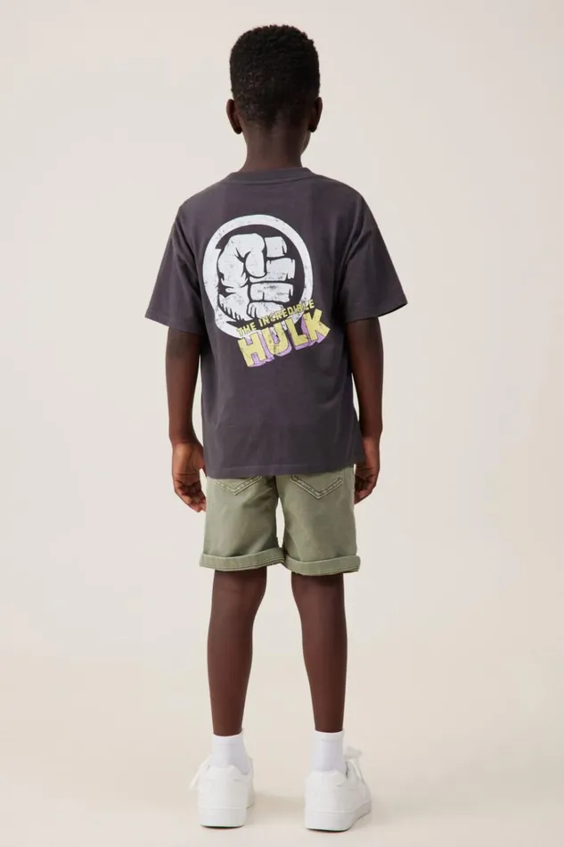 Boys Tops and TShirts Cotton On License Drop Shoulder Short Sleeve Tee Lcn Mar Phantomhulk Fist Increidible Boys Tops and TShirts Cotton On License Drop Shoulder Short Sleeve Tee Lcn Mar Phantomhulk Fist Increidible