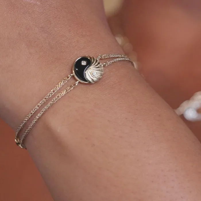 Bracelets Women Alex And Ani Black Onyx Yin Yang Precious Bracelet 14kt Gold Over Sterling Silver