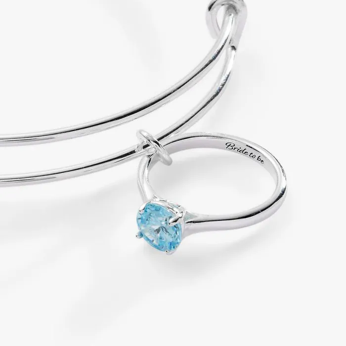 Bracelets Women Alex And Ani BrideToBe Bangle Silver