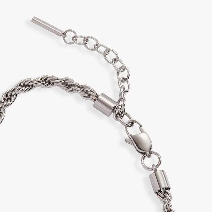 Bracelets Women Alex And Ani French Rope Stainless Adjustable Bracelet Stainless Steel Silver