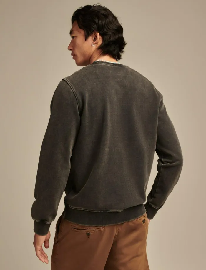 Bulls Crew Neck Sweatshirt 001 Black Women Lucky Brand Sweaters and Sweatshirts