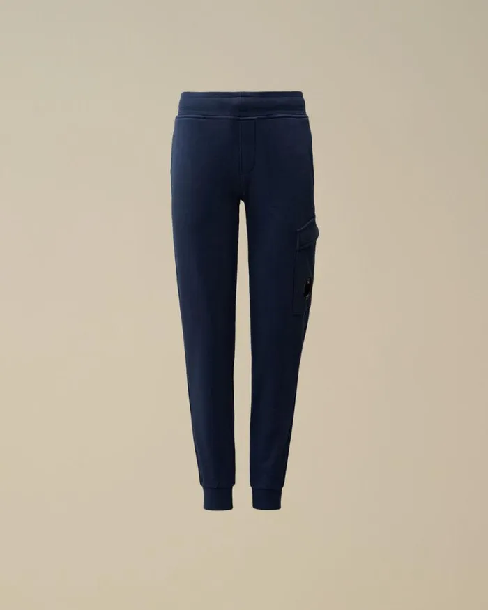 CP Company Clothing 23 U16 Diagonal Fleece Lens Sweatpants Estate Blue 8211 Kids