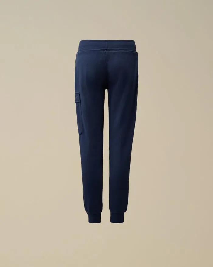 CP Company Clothing 23 U16 Diagonal Fleece Lens Sweatpants Estate Blue 8211 Kids