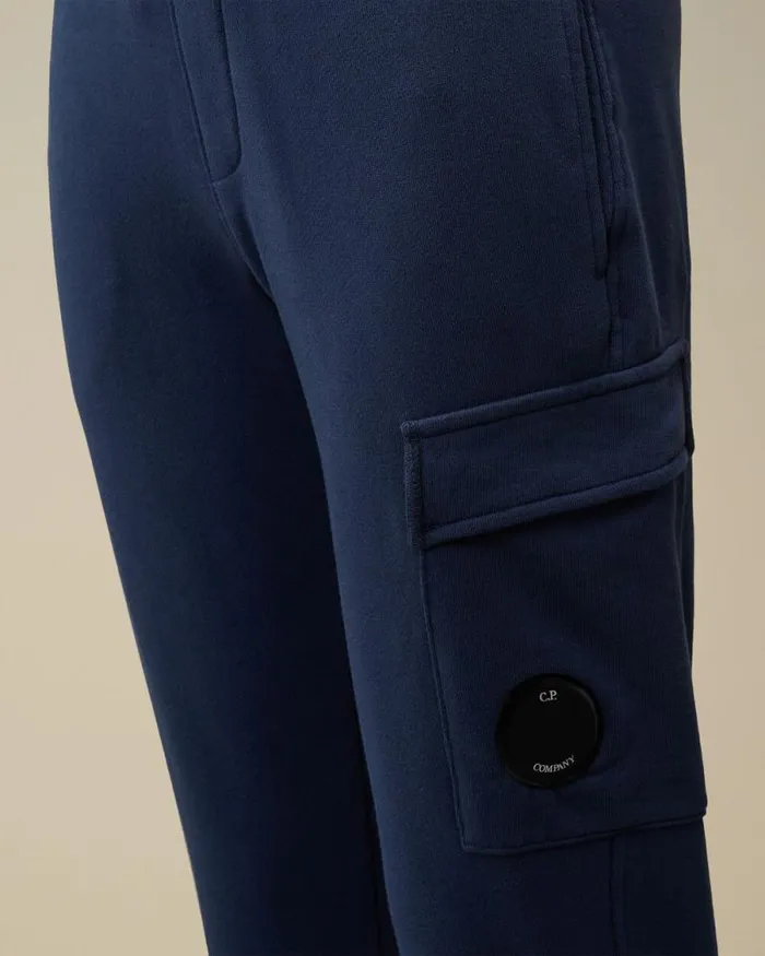 CP Company Clothing 23 U16 Diagonal Fleece Lens Sweatpants Estate Blue 8211 Kids
