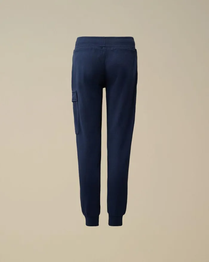 CP Company Clothing 48 U16 Diagonal Fleece Lens Sweatpants Estate Blue 8211 Kids