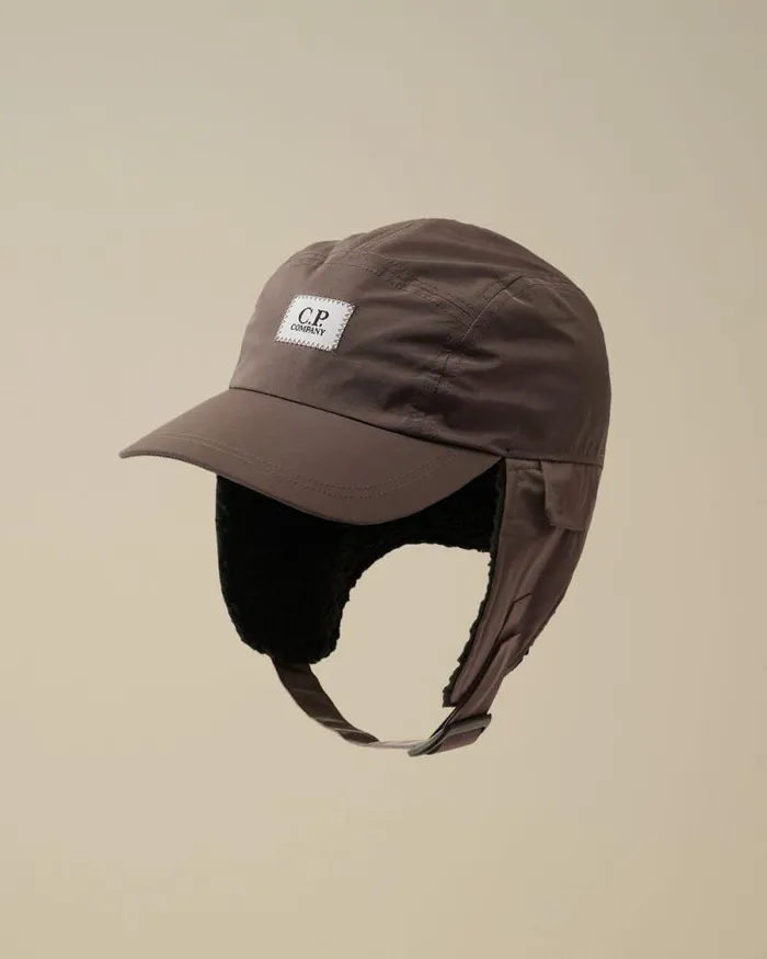 CP Company Hats ChromeR Earflap Hat Boulevard Violet 8211 Man