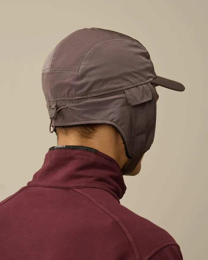 CP Company Hats ChromeR Earflap Hat Boulevard Violet 8211 Man