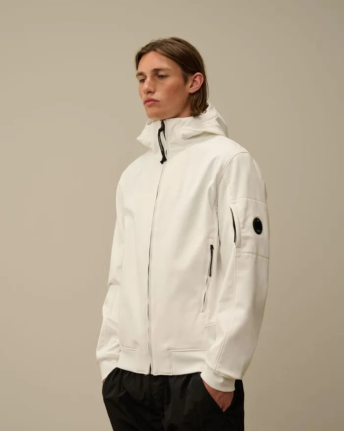 CP Company Jacket and Coats CP ShellR Hooded Jacket Gauze White 8211 Man