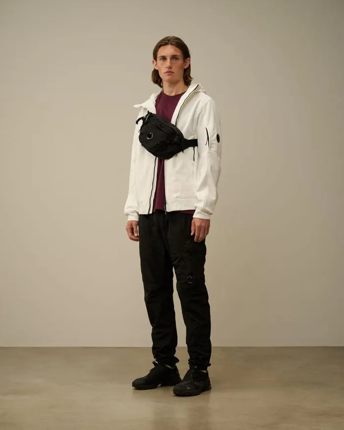 CP Company Jacket and Coats CP ShellR Hooded Jacket Gauze White 8211 Man