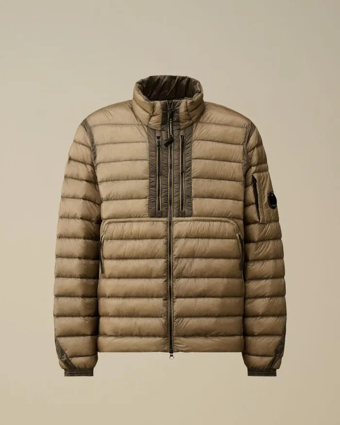 CP Company Jacket and Coats DD Shell Collar Zip Down Jacket Vintage Khaki Beige 8211 Man CP Company Jacket and Coats DD Shell Collar Zip Down Jacket Vintage Khaki Beige 8211 Man