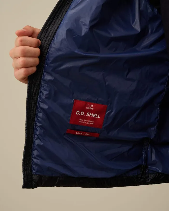 CP Company Jacket and Coats DD Shell Goggle Down Jacket Estate Blue 8211 Man
