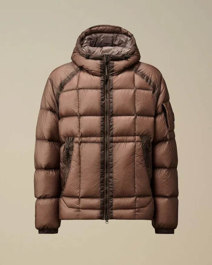 CP Company Jacket and Coats DD Shell Hooded Medium Down Jacket Purple Dove 8211 Man
