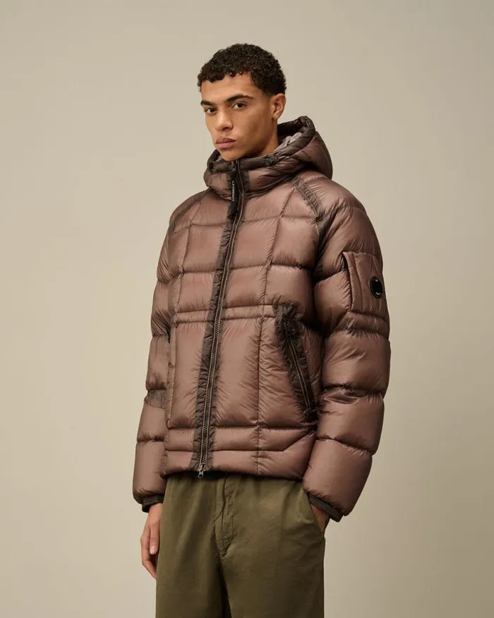 CP Company Jacket and Coats DD Shell Hooded Medium Down Jacket Purple Dove 8211 Man