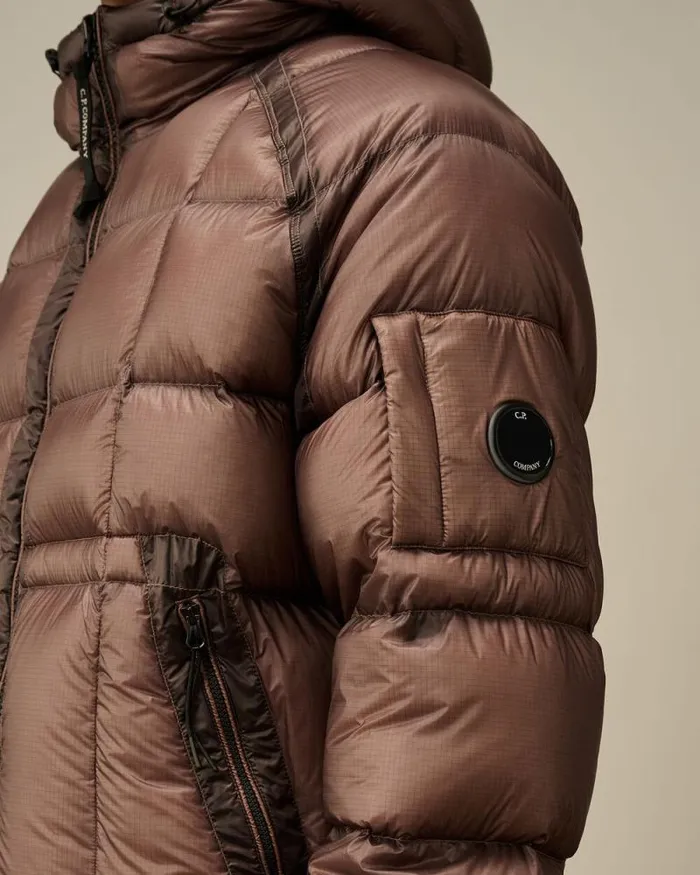 CP Company Jacket and Coats DD Shell Hooded Medium Down Jacket Purple Dove 8211 Man
