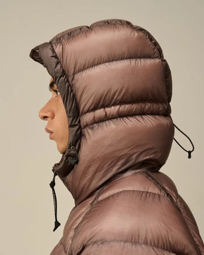 CP Company Jacket and Coats DD Shell Hooded Medium Down Jacket Purple Dove 8211 Man