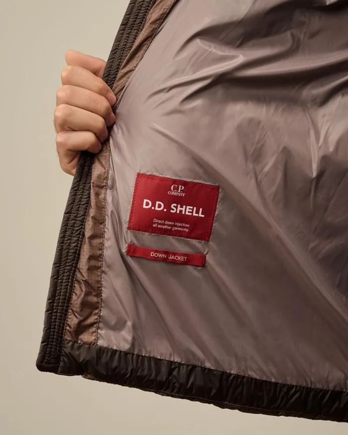 CP Company Jacket and Coats DD Shell Hooded Medium Down Jacket Purple Dove 8211 Man