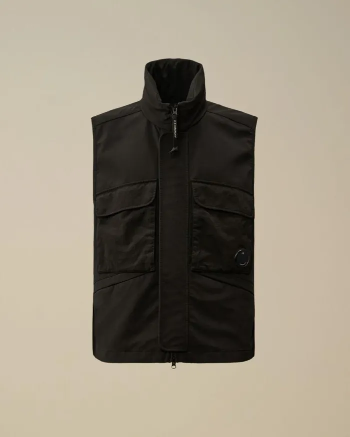 CP Company Jacket and Coats GD Shell Mixed Lens Vest Black 8211 Man