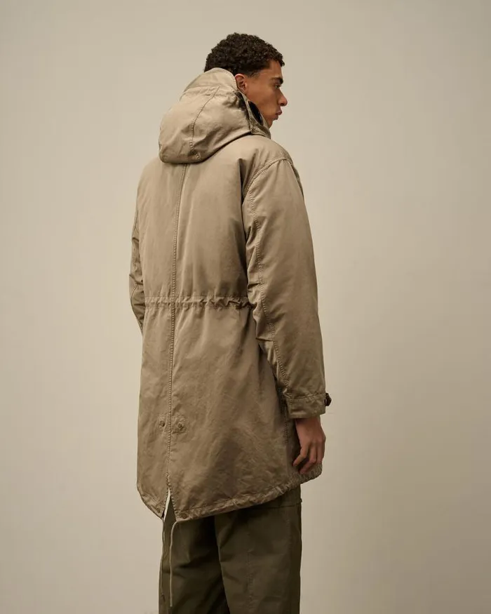 CP Company Jacket and Coats Micro Kei Explorer Parka Walnut Beige 8211 Man