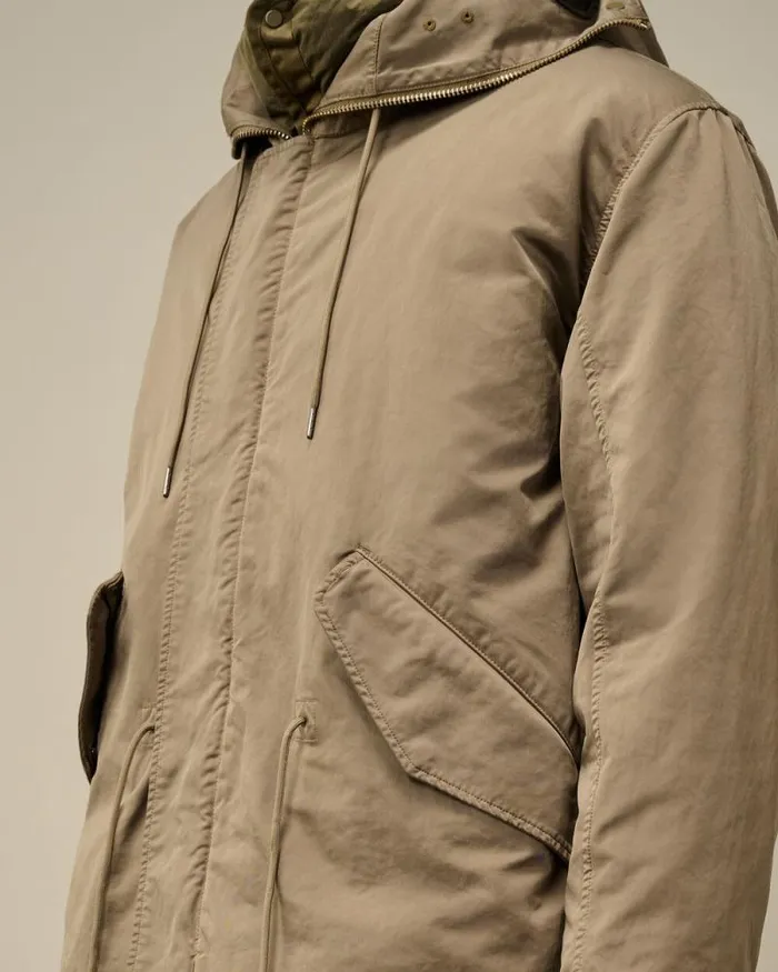 CP Company Jacket and Coats Micro Kei Explorer Parka Walnut Beige 8211 Man