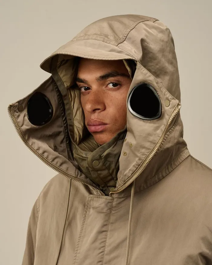 CP Company Jacket and Coats Micro Kei Explorer Parka Walnut Beige 8211 Man