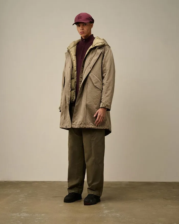 CP Company Jacket and Coats Micro Kei Explorer Parka Walnut Beige 8211 Man