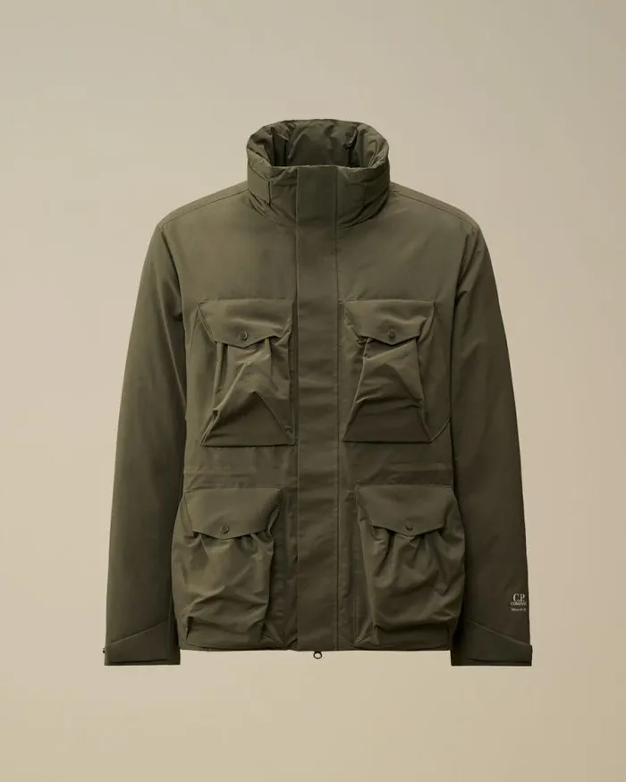 CP Company Jacket and Coats MicroM R Down Field Jacket Grape Leaf Green 8211 Man CP Company Jacket and Coats MicroM R Down Field Jacket Grape Leaf Green 8211 Man