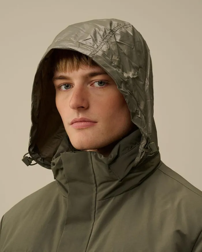 CP Company Jacket and Coats MicroM R Down Field Jacket Grape Leaf Green 8211 Man
